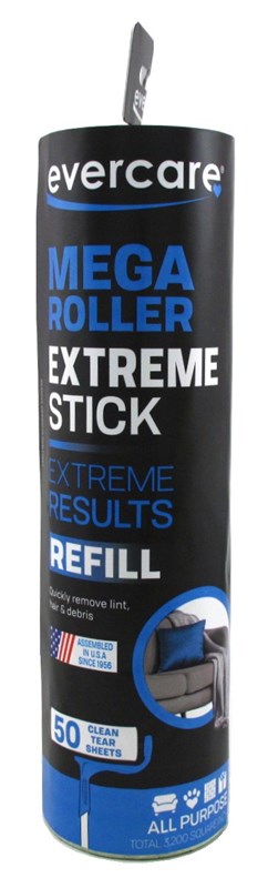 Evercare Extreme Stick Roller Refill 50 Sheets 10Inches Wide