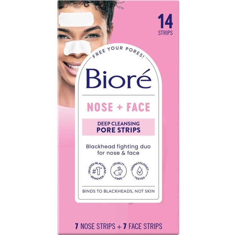 Biore Deep Cleansing Pore Strips 14 Count Nose & Face