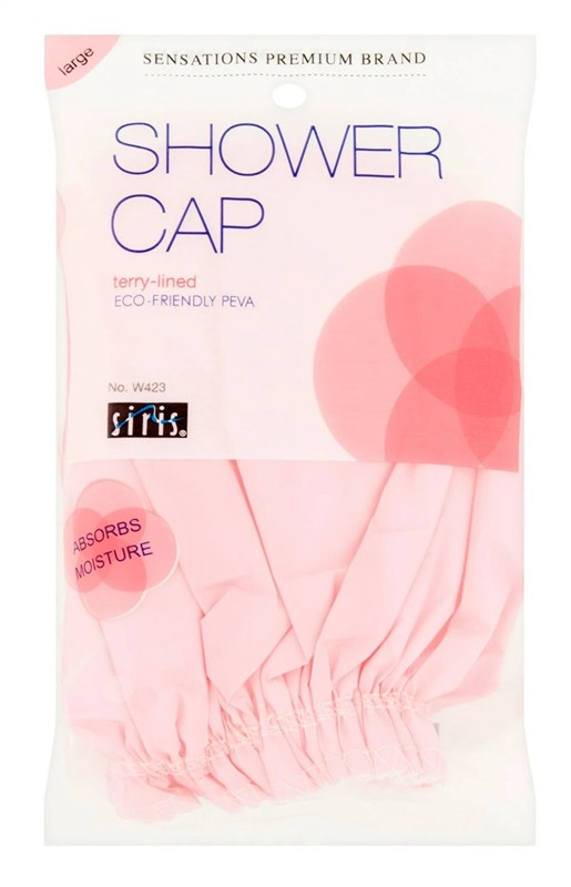 Siris Shower Cap Terry Lined Large Vinyl (Assorted Colors)