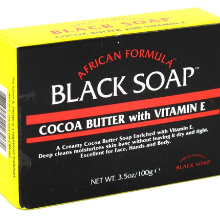 African Formula Black Soap 3.5oz Cocoa Butter & Vitamin-E