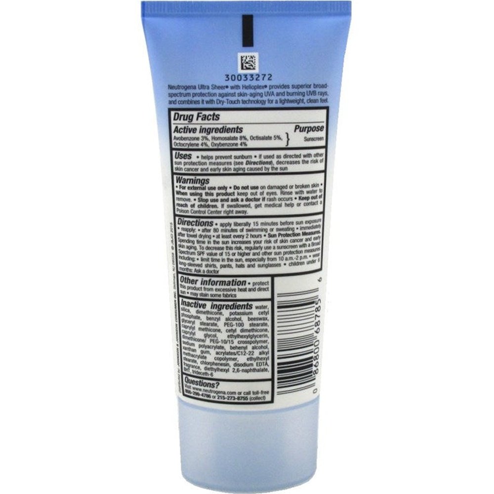 Neutrogena Ultra Sheer Spf#30 Dry Touch Lotion 3oz