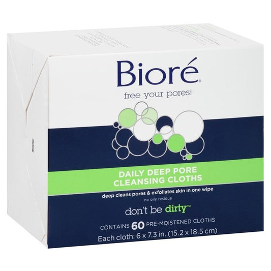 Biore Deep Cleansing Pore Cloths 60 Count