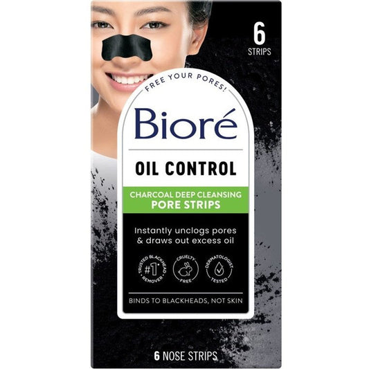 Biore Charcoal Deep Cleansing Pore Strips  6 Count