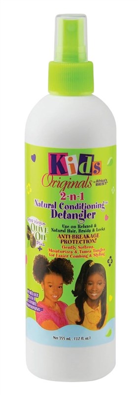 Africas Best Kids Orig 2-N-1 Detangler 12oz Pump