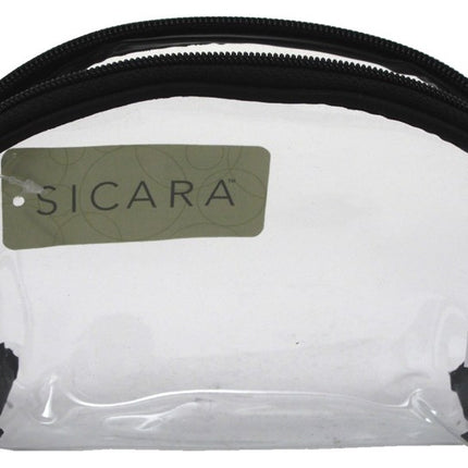 Sicara Clear Cosmetic Bag Oval Purse (4.75X6X2)