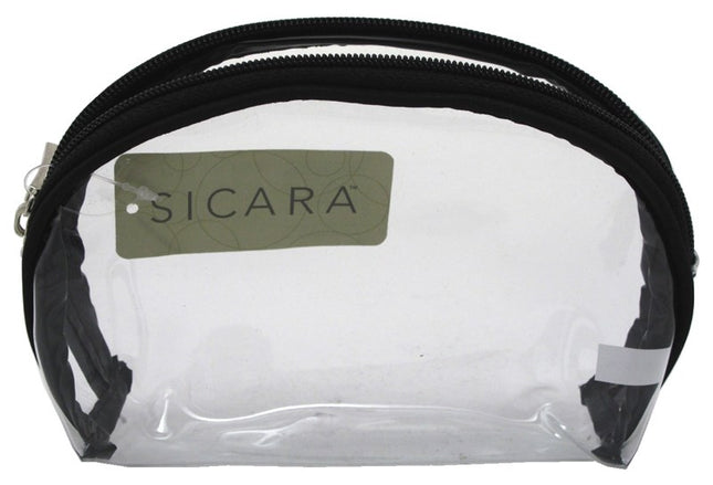 Sicara Clear Cosmetic Bag Oval Purse (4.75X6X2)