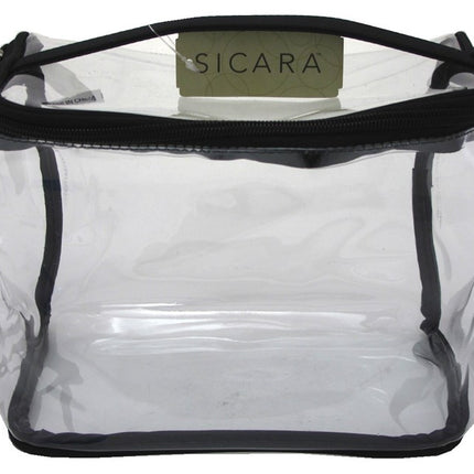 Sicara Clear Cosmetic Bag Train Case (6.5X8.5X5)