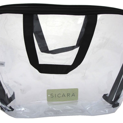Sicara Clear Cosmetic Bag Large Carryall Handle (9X12X2)