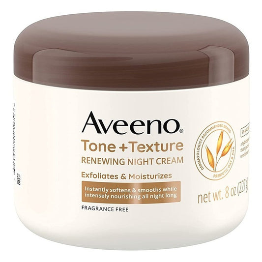 Aveeno Tone + Texture Renewing Night Cream 8oz Jar