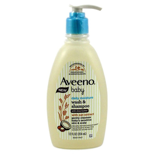 Aveeno Baby Wash&Shampoo Daily Moisture 12oz Shea Butter