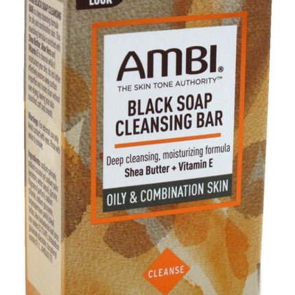 Ambi Cleansing Bar Soap Black With Shea Butter & Vit E 3.5oz