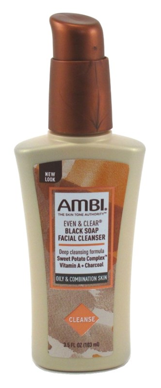 Ambi Even & Clear Facial Cleanser Black Soap 3.5oz