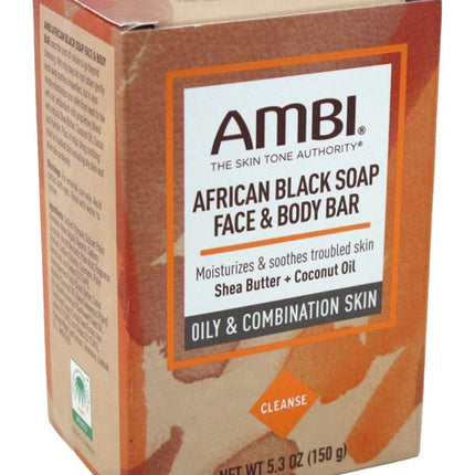 Ambi Face & Body Bar African Black Soap Oily/Combo 5.3oz