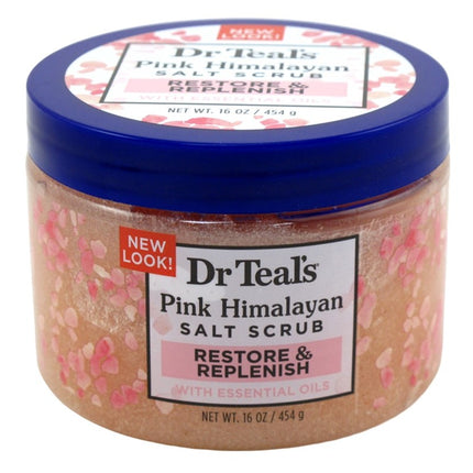 Dr Teals Salt Scrub Pink Himalayan Restore 16oz Jar