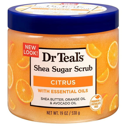 Dr Teals Shea Sugar Scrub Citrus 19oz Jar