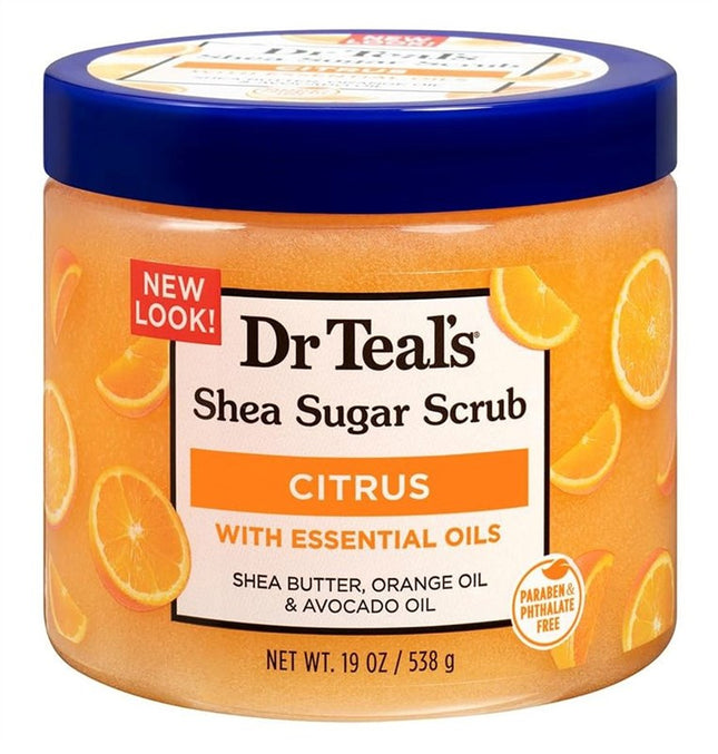 Dr Teals Shea Sugar Scrub Citrus 19oz Jar