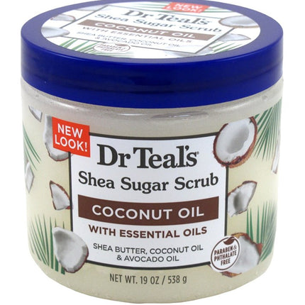 Dr Teals Shea Sugar Scrub Coconut Oil 19oz Jar