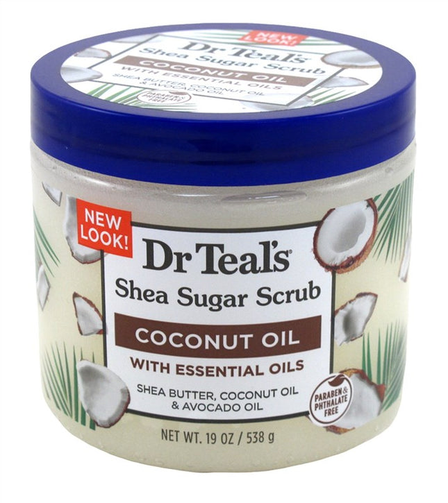 Dr Teals Shea Sugar Scrub Coconut Oil 19oz Jar