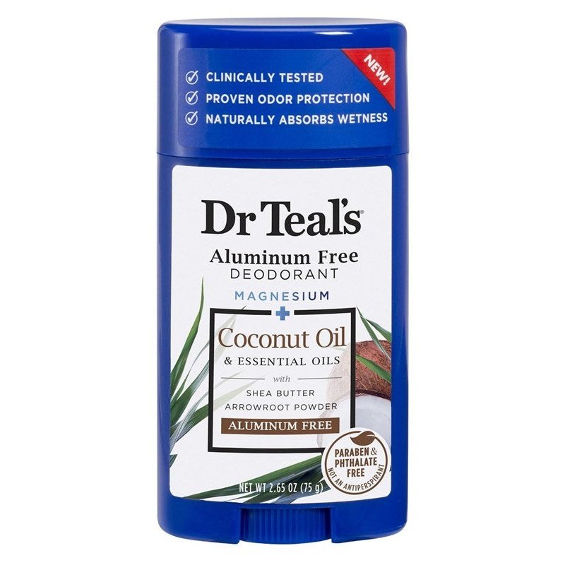 Dr Teals Deodorant Coconut Oil 2.65oz Aluminum-Free