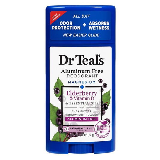 Dr Teals Deodorant Elderberry And Vit D 2.65oz Aluminum-Free