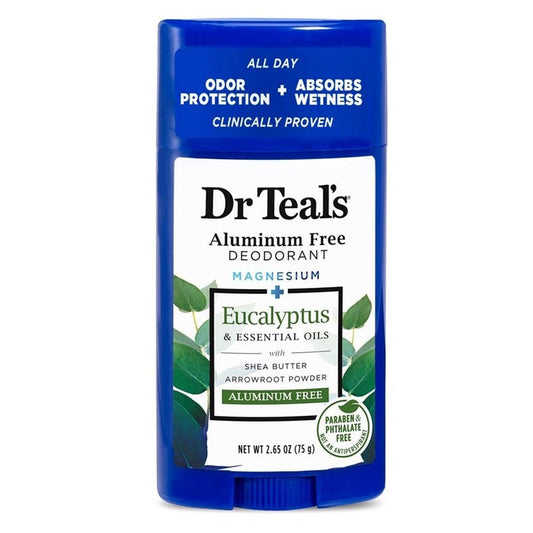 Dr Teals Deodorant Eucalyptus 2.65oz Aluminum-Free