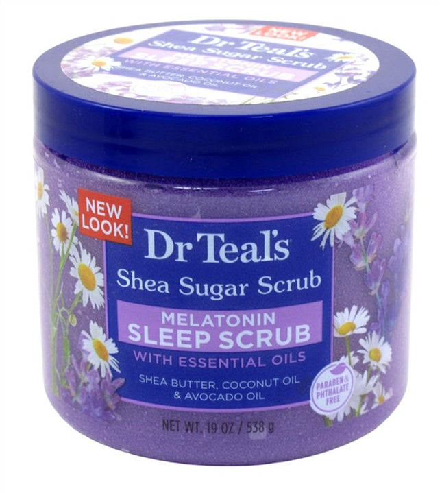 Dr Teals Shea Sugar Scrub Melatonin 19oz Jar