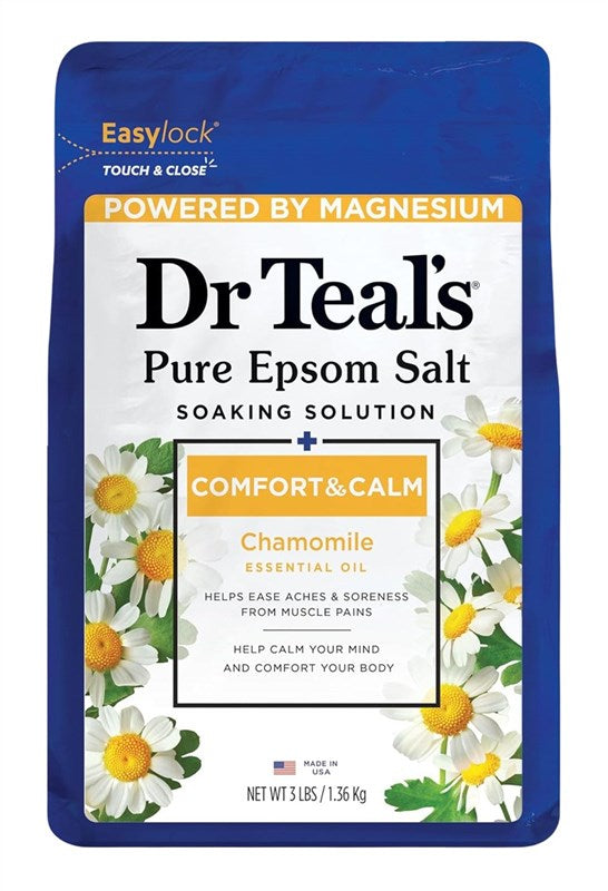 Dr Teals Epsom Salt Comfort & Calm Chamomile 3Lbs (4 Pieces)