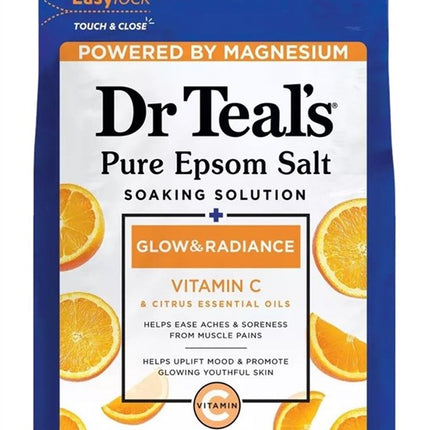 Dr Teals Epsom Salt Glow & Radiance Vitamin-C 3Lbs (4 Pieces)