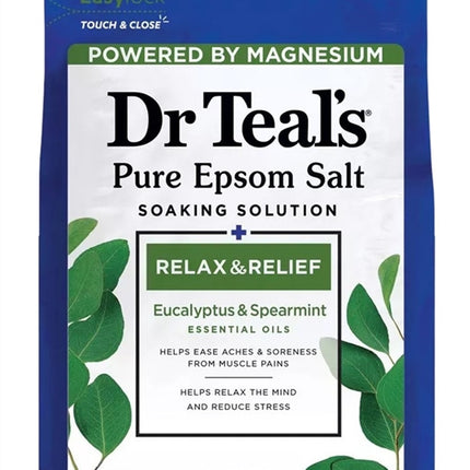 Dr Teals Epsom Salt Relax & Relief Spearmint 3Lbs (4 Pieces)