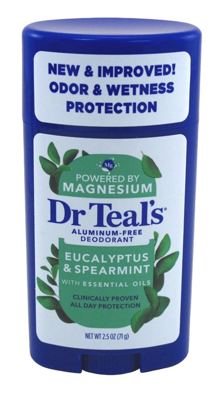 Dr Teals Deodorant Aluminum- Free 2.5oz Eucalyptus/Spearmnt