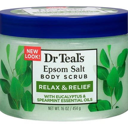 Dr Teals Body Scrub Relax And Relief W/ Eucalyptus 16oz Jar