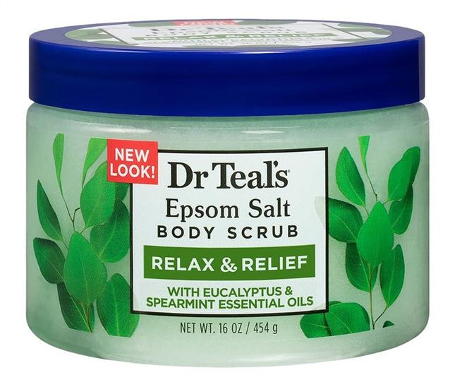 Dr Teals Body Scrub Relax And Relief W/ Eucalyptus 16oz Jar