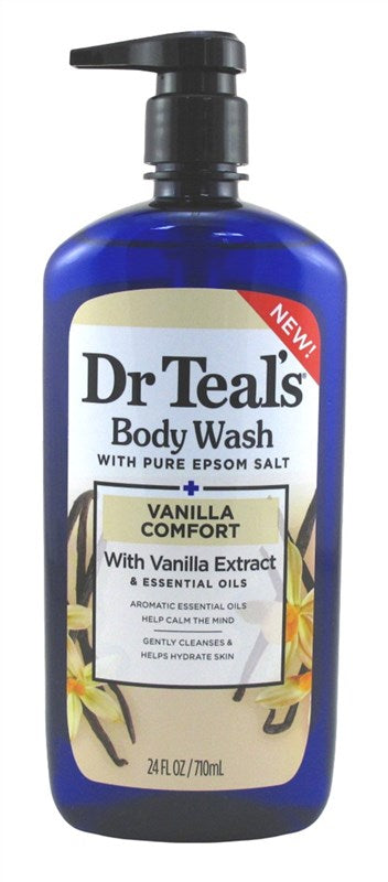 Dr Teals Body Wash Vanilla Comfort W/Vanilla Extract 24oz