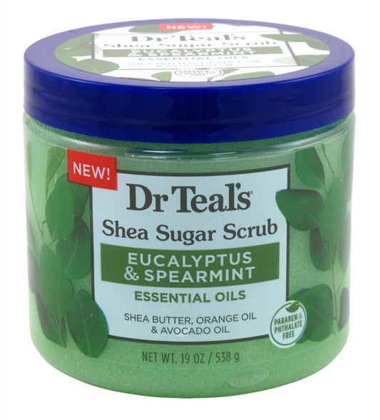 Dr Teals Shea Sugar Scrub Eucalyptus/Spearmint 19oz Jar