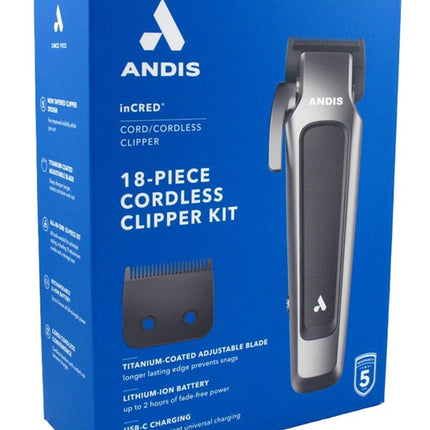 Andis Clipper Incred 18 Piece Cordless Kit