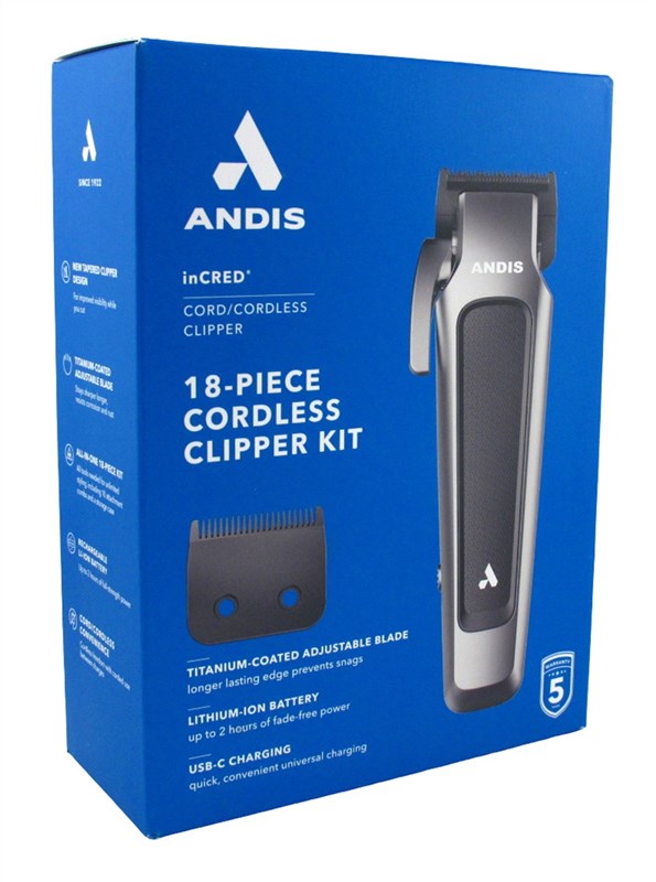 Andis Clipper Incred 18 Piece Cordless Kit