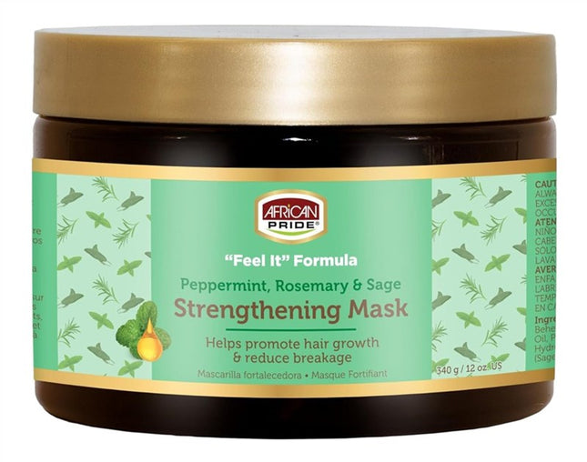African Pride Feel It Formula Strengthening Mask 12oz Jar