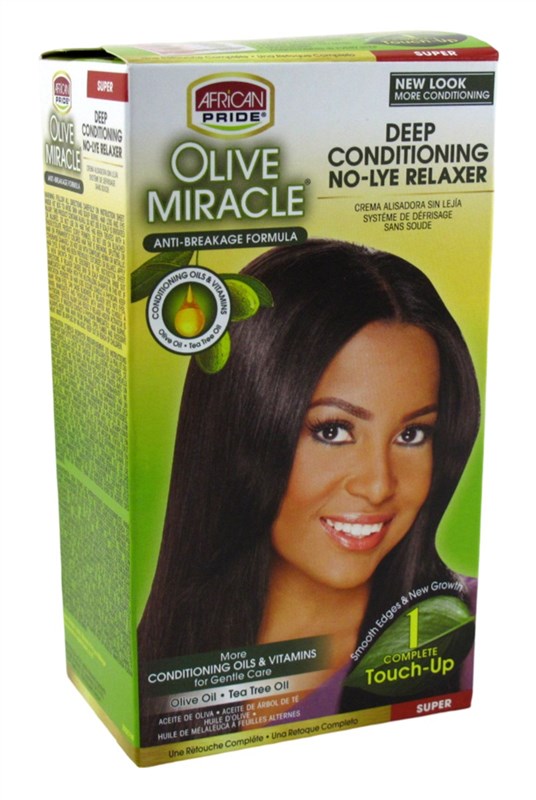 African Pride Olive Miracle No -Lye Relaxer Super 1 Touch-Up