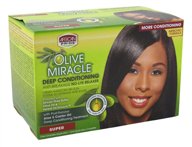 African Pride Olive Miracle No -Lye Relaxer Super
