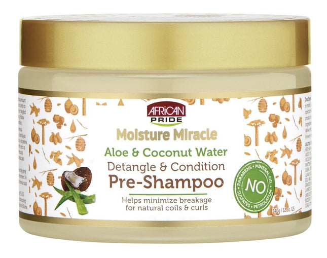 African Pride Pre-Shampoo Aloe & Coconut Water 12oz