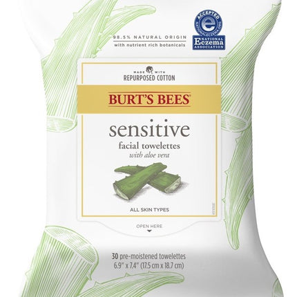Burts Bees Towelettes Soothing 3-In1 Aloe Vera (3 Pieces)