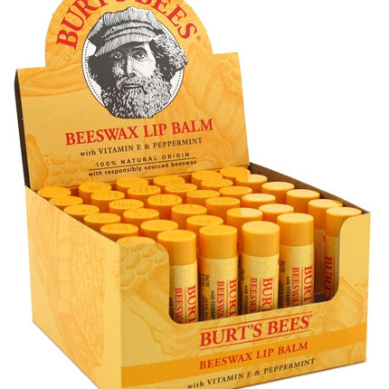 Burts Bees Lip Balm Vitamin-E & Peppermint (36 Pieces)