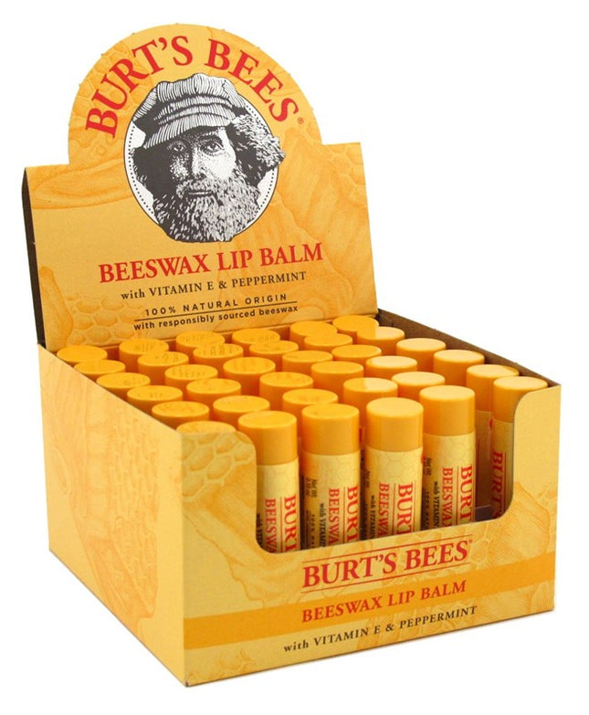 Burts Bees Lip Balm Vitamin-E & Peppermint (36 Pieces)