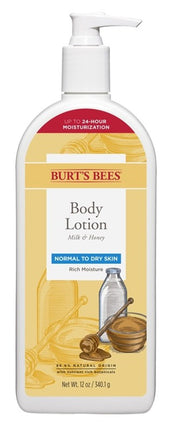 Burts Bees Body Lotion Milk & Honey 12oz Normal-Dry Skin