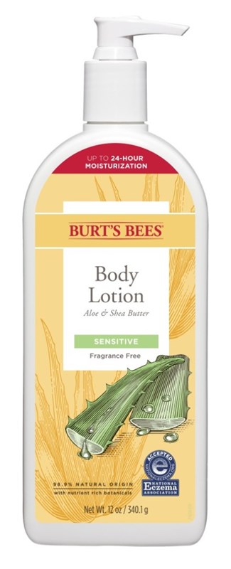 Burts Bees Body Lotion Aloe & Shea Butter 12oz Sensitive