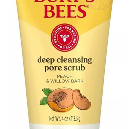 Burts Bees Deep Cleansing Pore Scrub Peach & Willow Bark 4oz