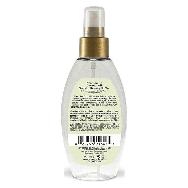 Ogx Coconut Oil Hydrating Oil Mist Weightless 4oz