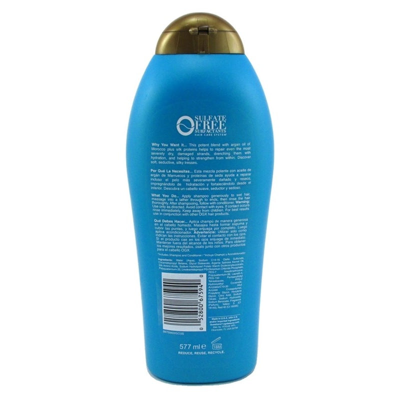 Ogx Shampoo Argan Oil Of Morocco X-Str 19.5oz Bonus