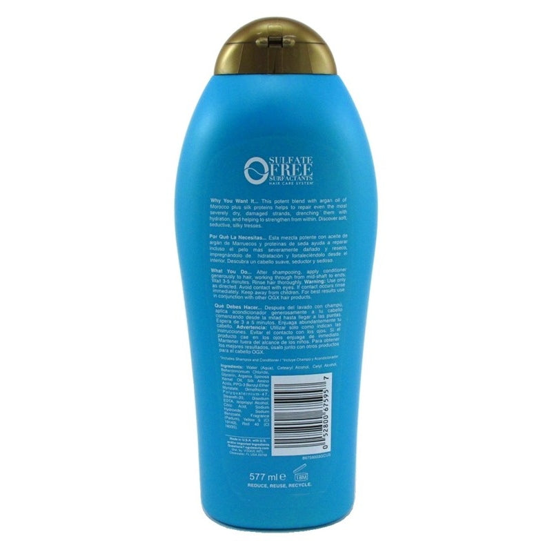 Ogx Conditioner Argan Oil Of Morocco X-Str  19.5oz Bonus