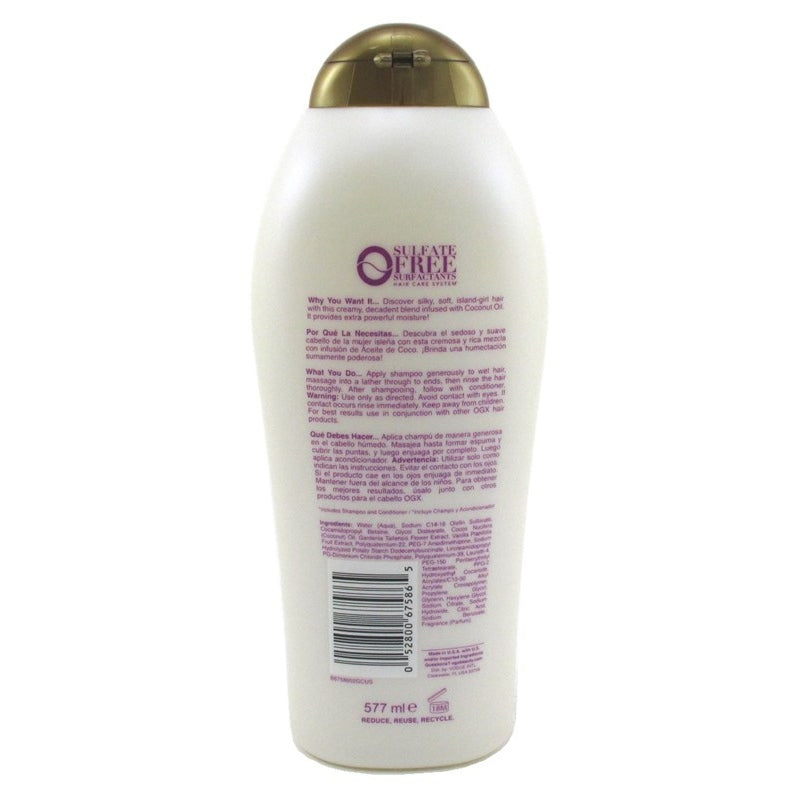 Ogx Shampoo Coconut Miracle Oil X-Strength 19.5oz Bonus